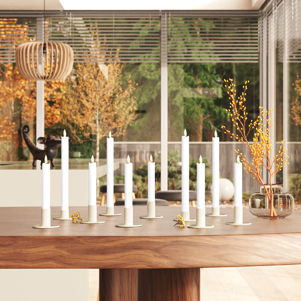 Пакет Romantik LED Crown Light - Бяло - 6 броя 15 см | 4 броя 24 см