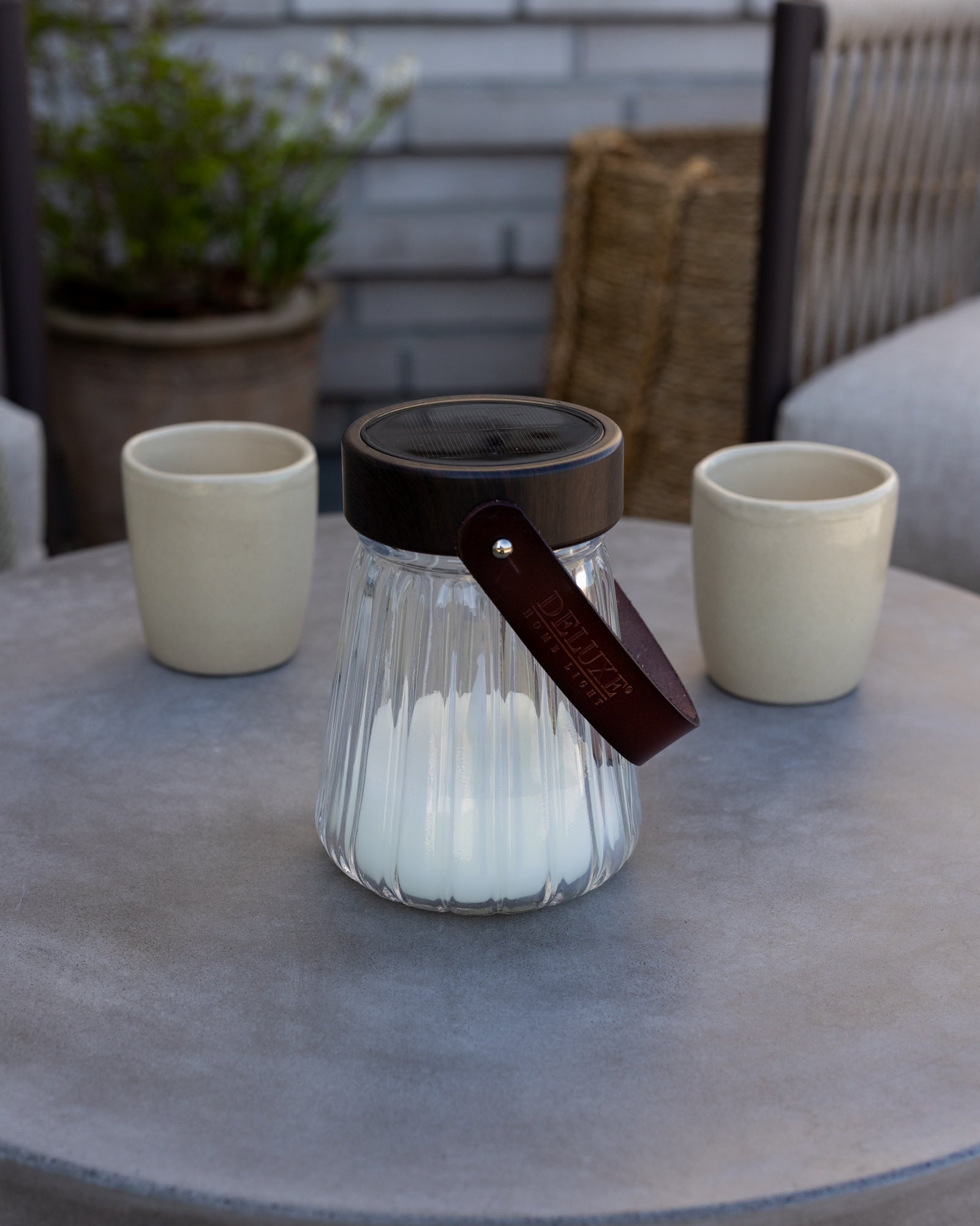 Deluxe Homeart LED стъклен фенер 13см LED фенери 2