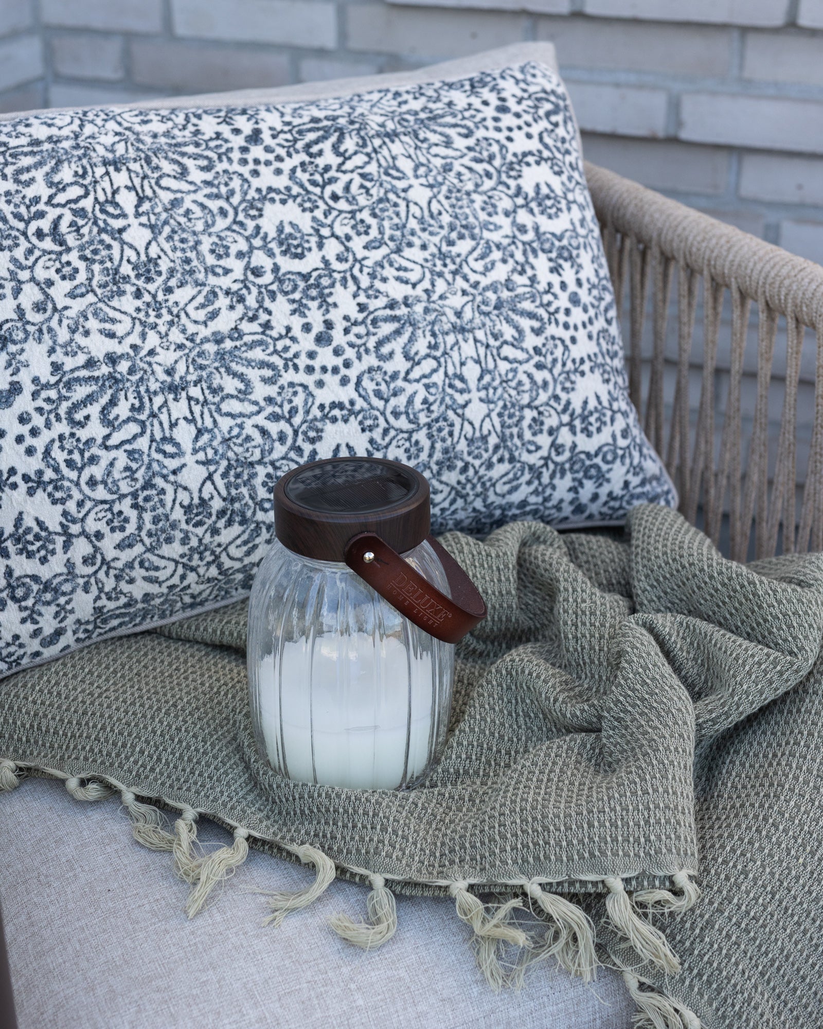 Deluxe Homeart LED стъклен фенер 17см LED фенери 6