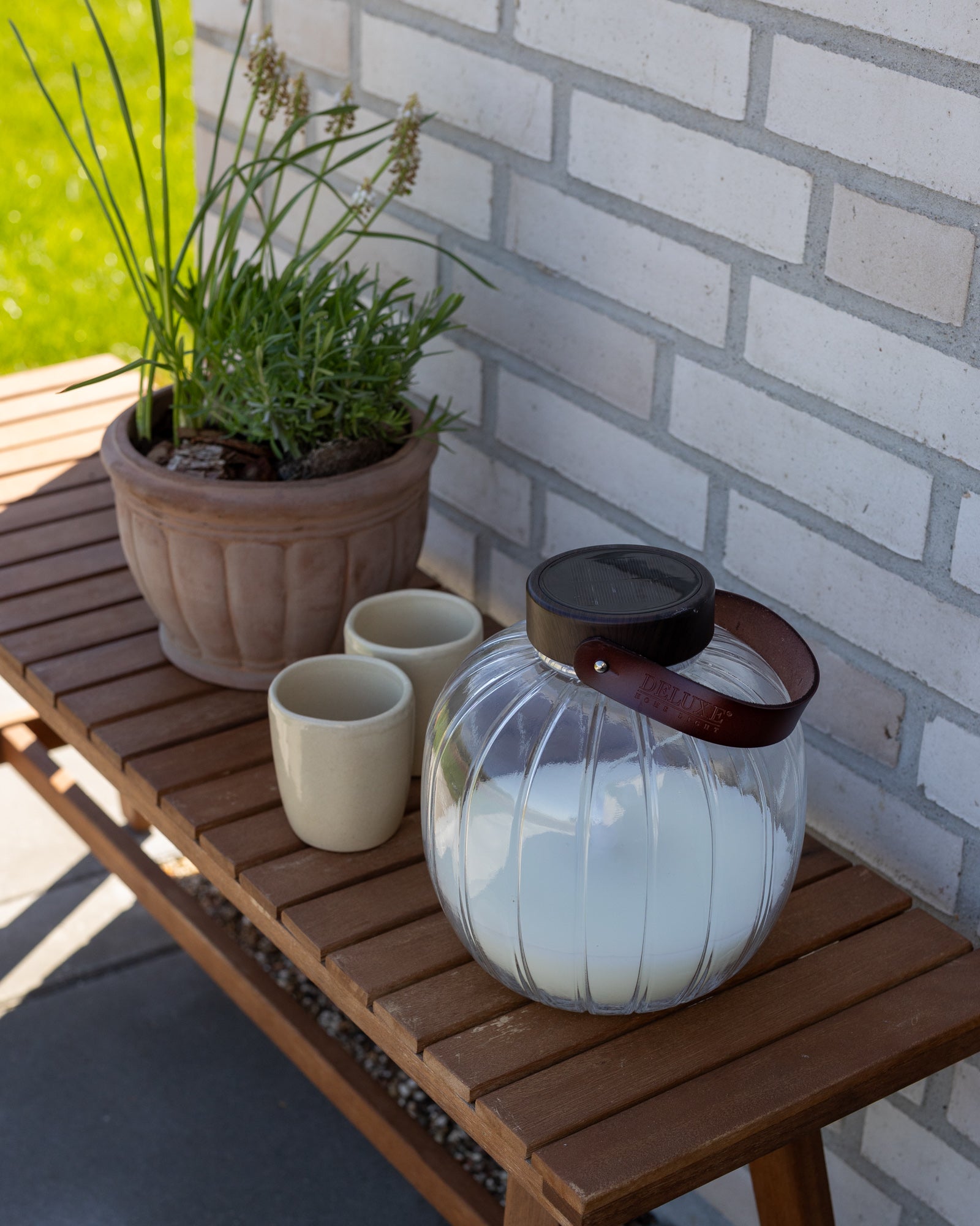 Deluxe Homeart LED стъклен фенер 20см LED фенери 5