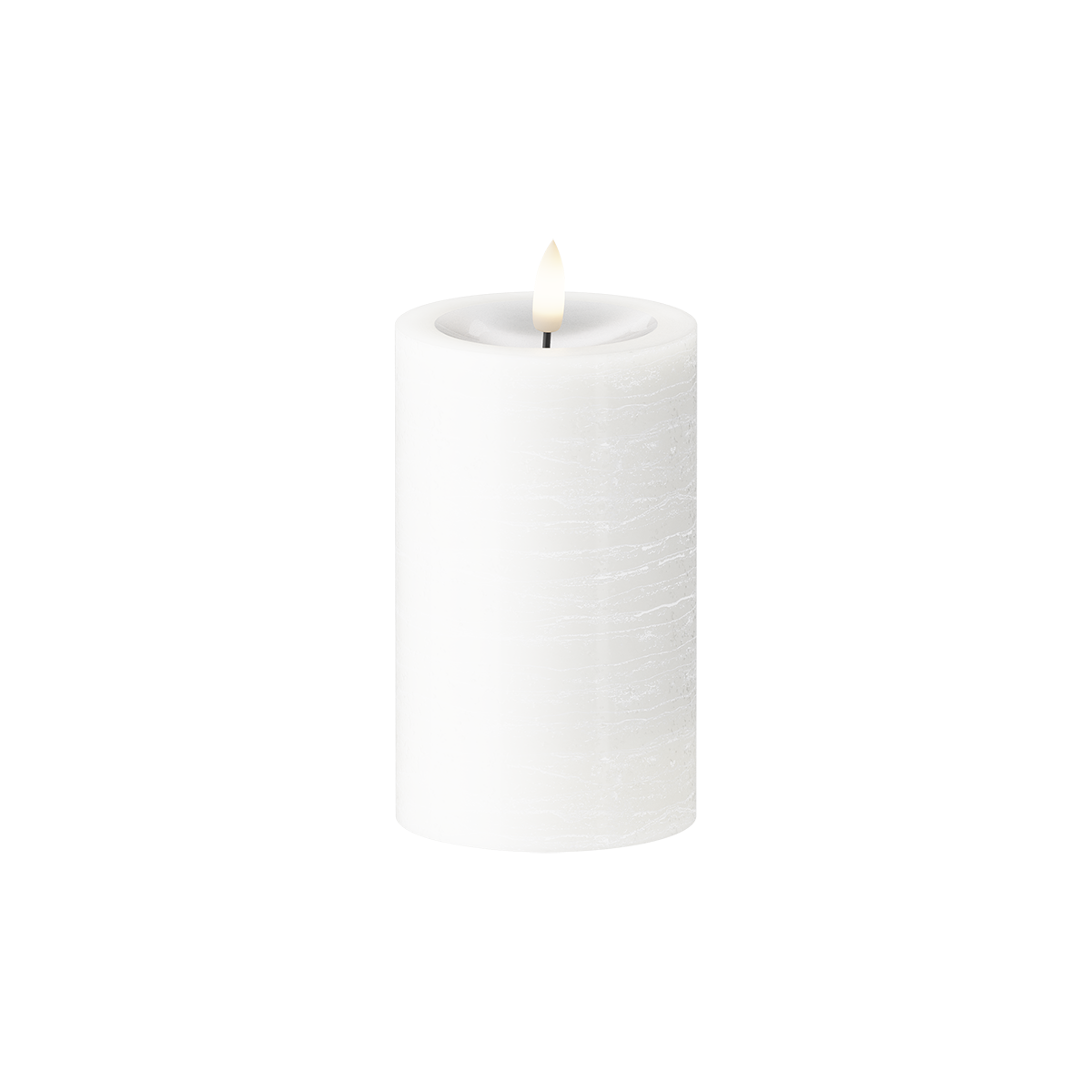 LED Blockljus Ø 7,5 x 12,5 cm Vit