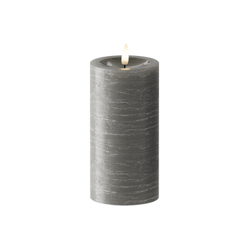 LED Blockljus Ø 7,5 x 15 cm Mörkgrå