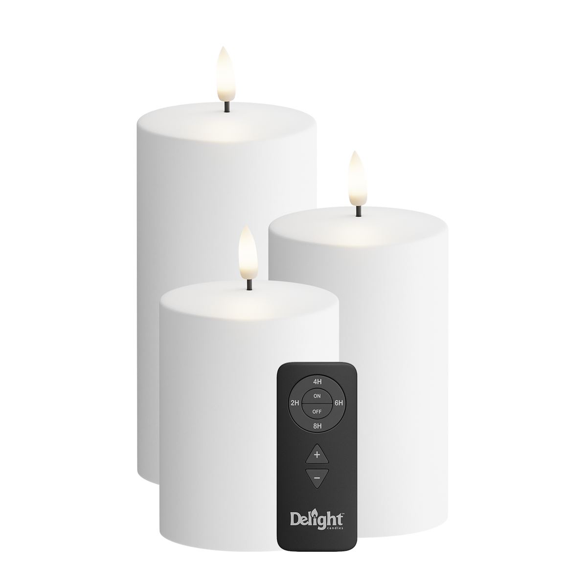 Välis-LED plokkvalgusti Pakendis 3 tk, Ø 7,5 x 10/12,5/15 cm Valge