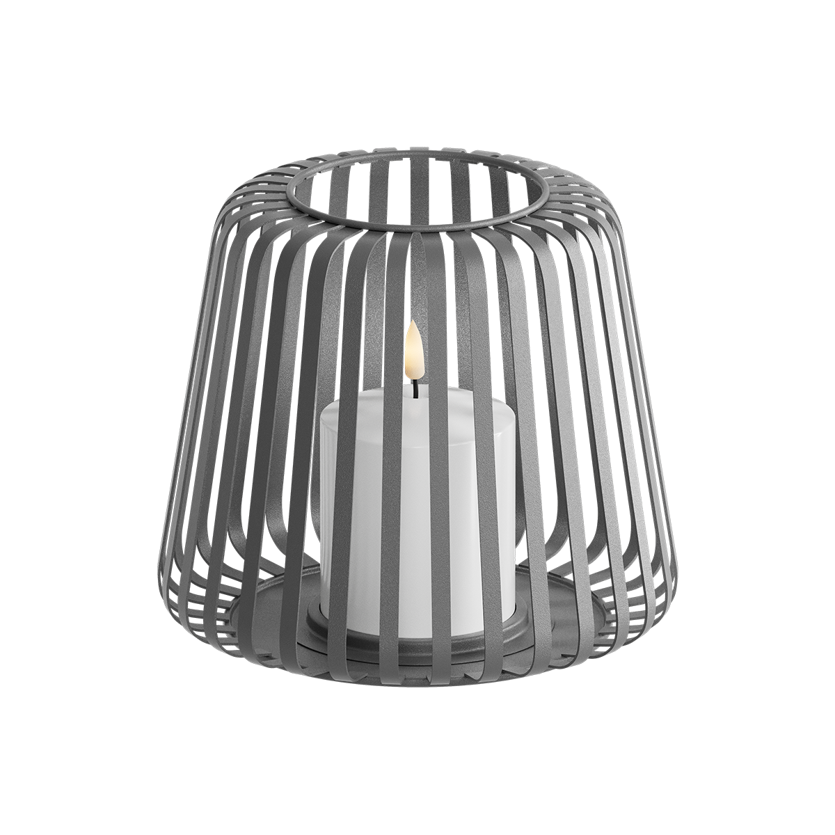 Lanterna LED Ø 20 x 17 cm Cinzento