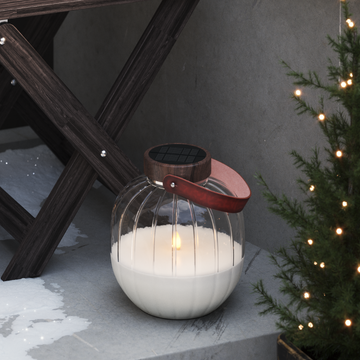 Deluxe Homeart LED стъклен фенер 20см LED фенери 1