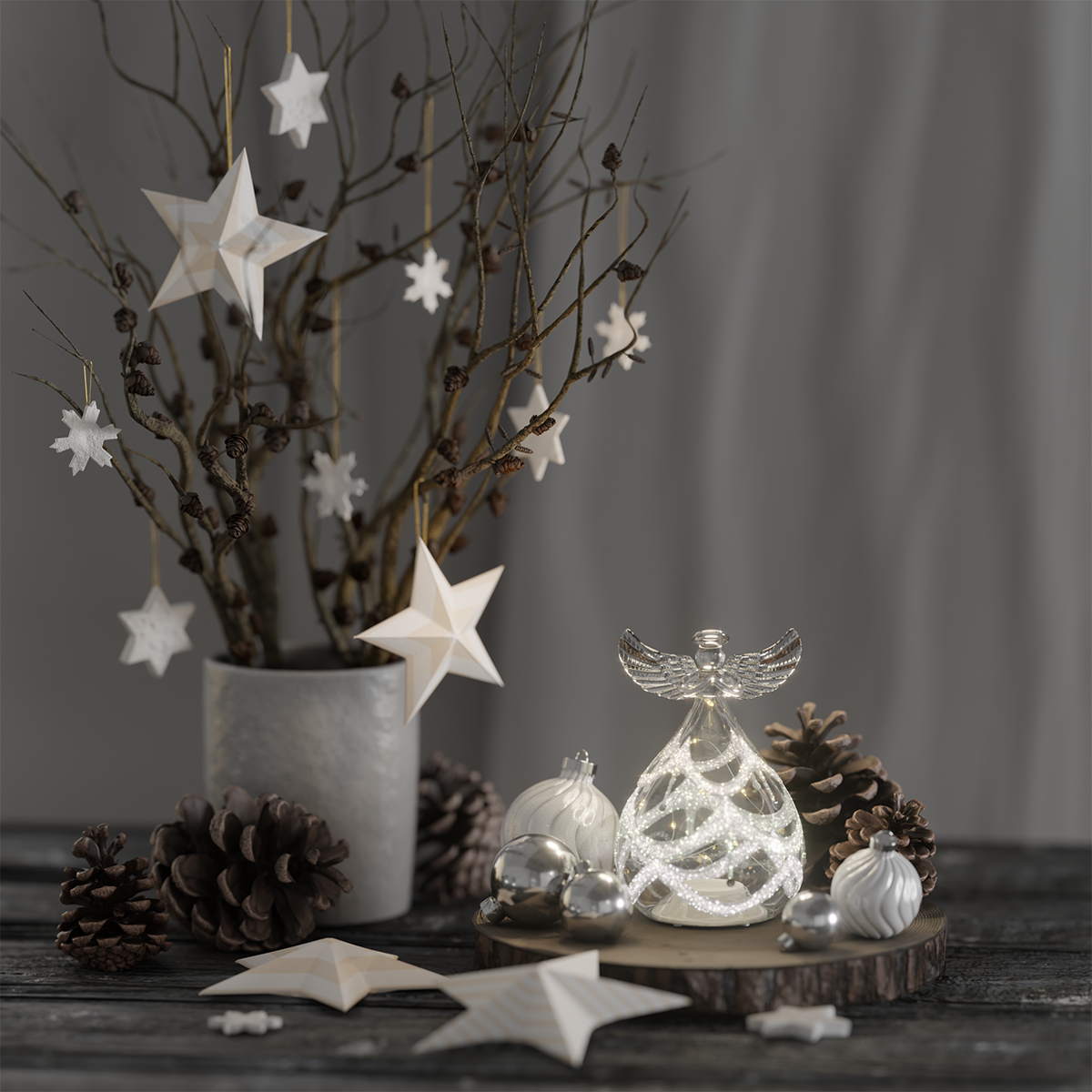 Deluxe Homeart Стъклени ангели големи 1