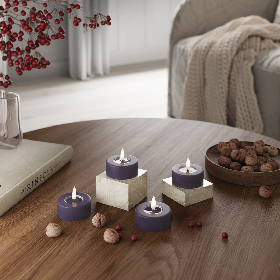 LED светлини на фара Jumbo Тъмнолилаво - 4 бр