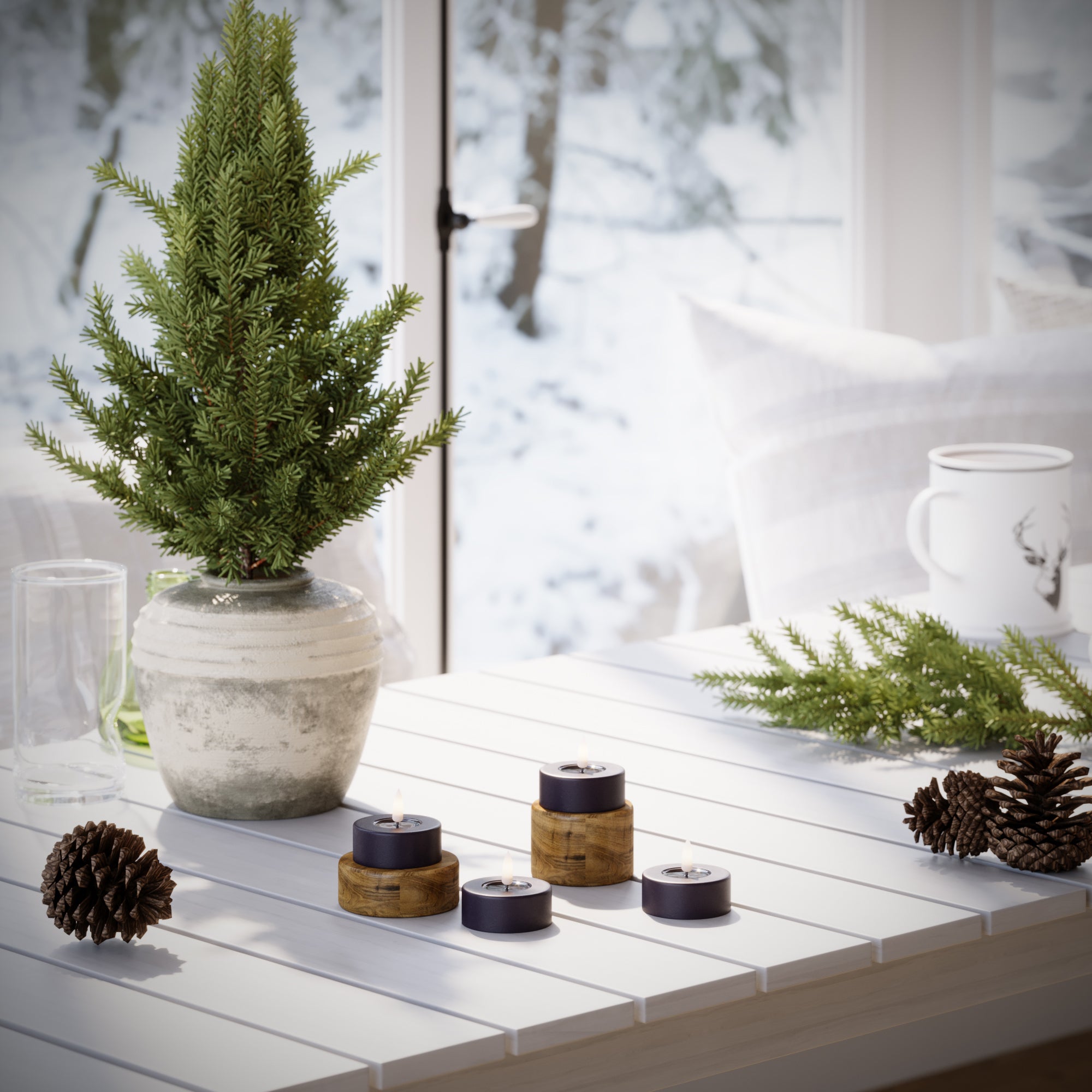 LED светлини на фара Jumbo Тъмнолилаво - 4 бр