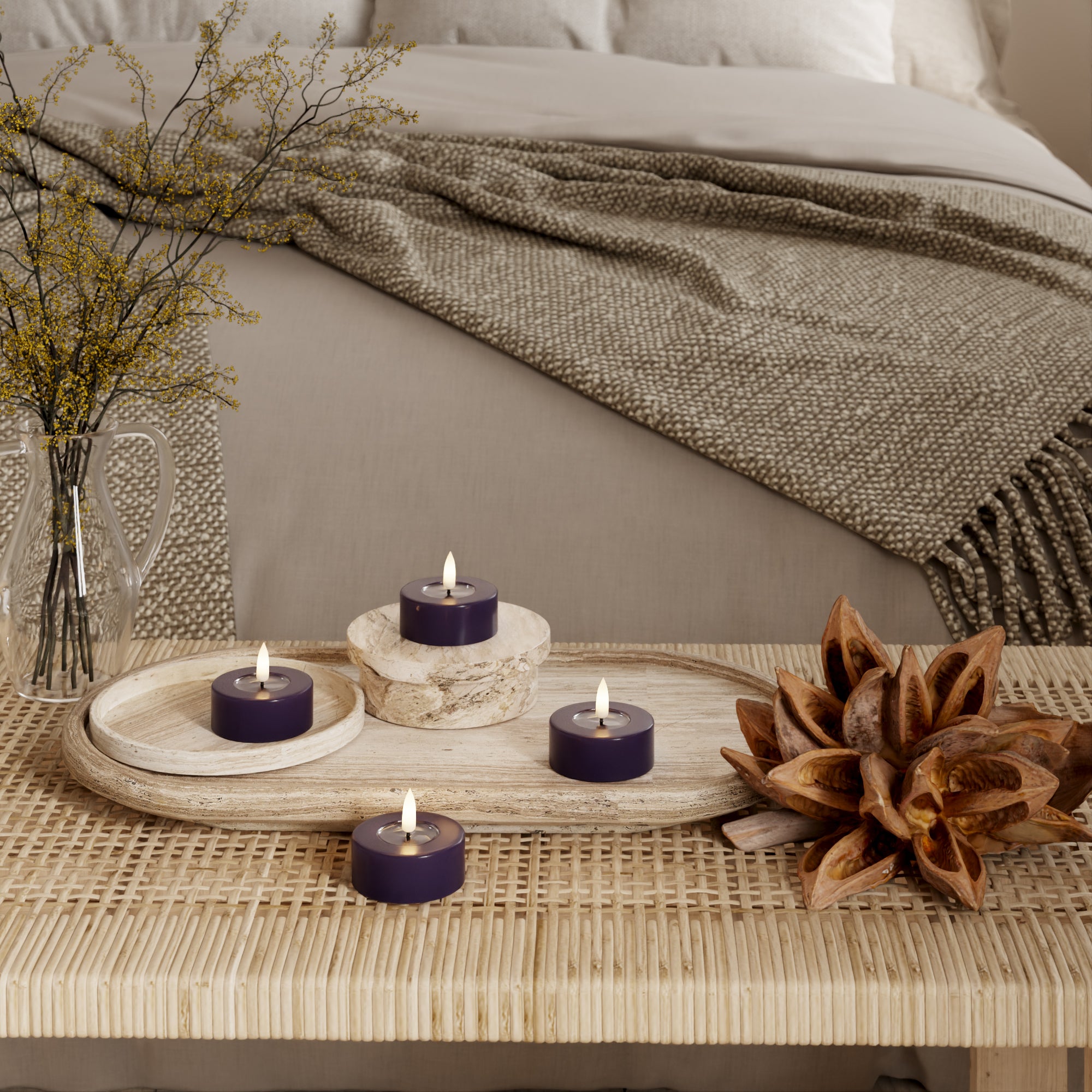 LED светлини на фара Jumbo Тъмнолилаво - 4 бр