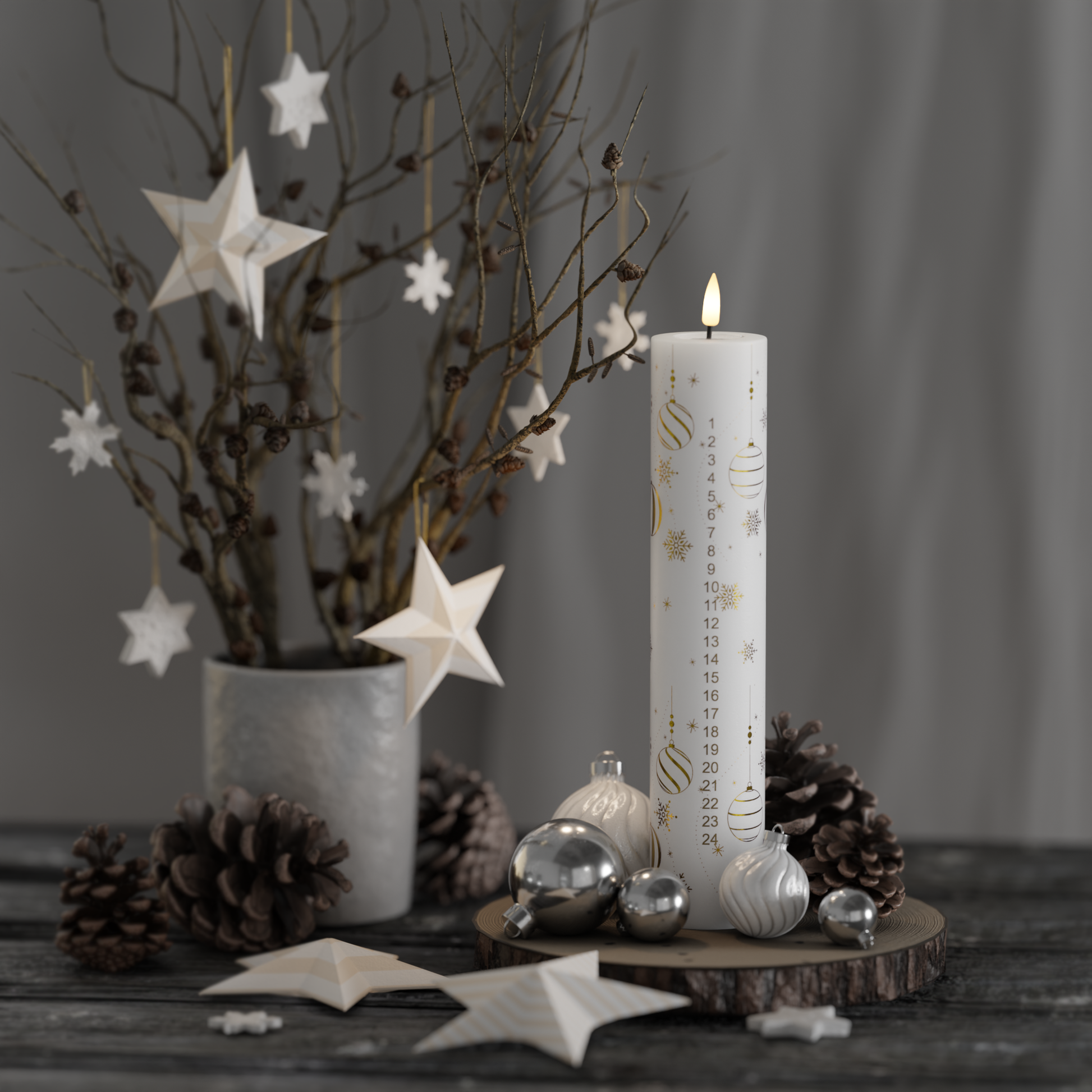 Deluxe Homeart LED календарна лампа - Gold Christmas 4