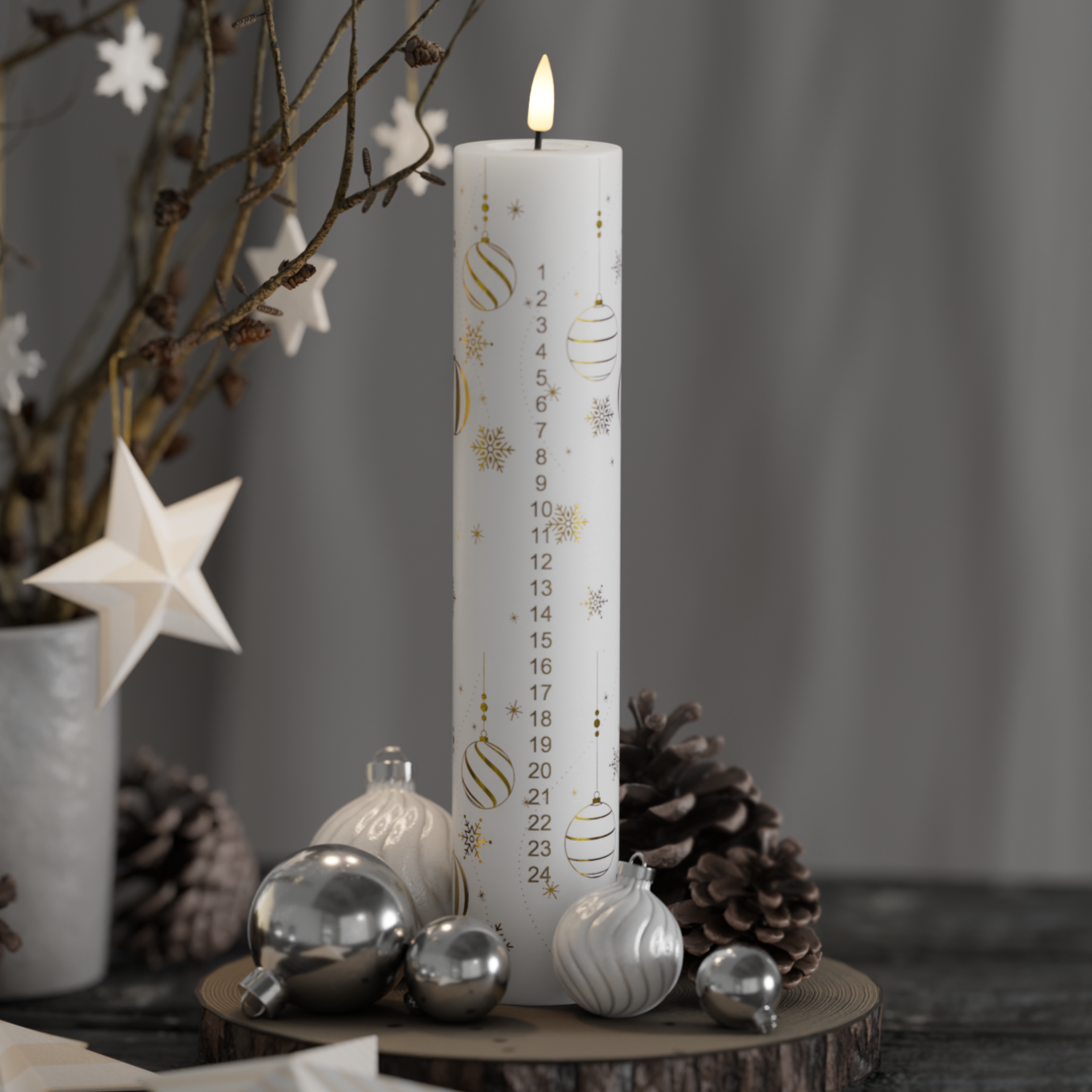 Deluxe Homeart LED календарна лампа - Gold Christmas 3