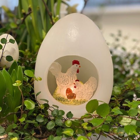 Отворено великденско яйце Бяло Deluxe Homeart 1