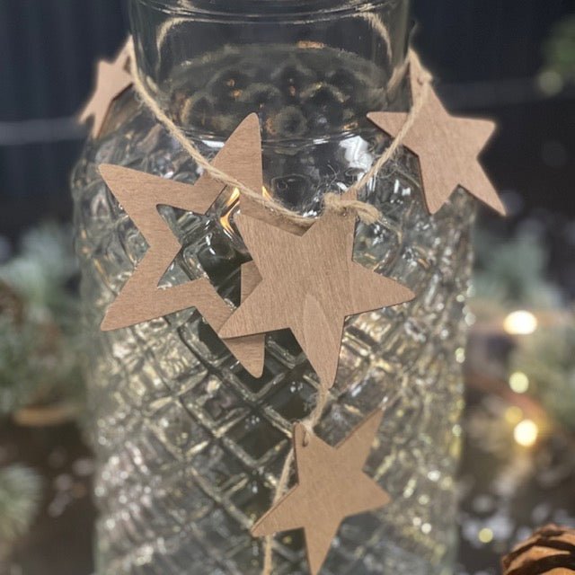 Деко кордаж със звезди 1м Deluxe Homeart 1