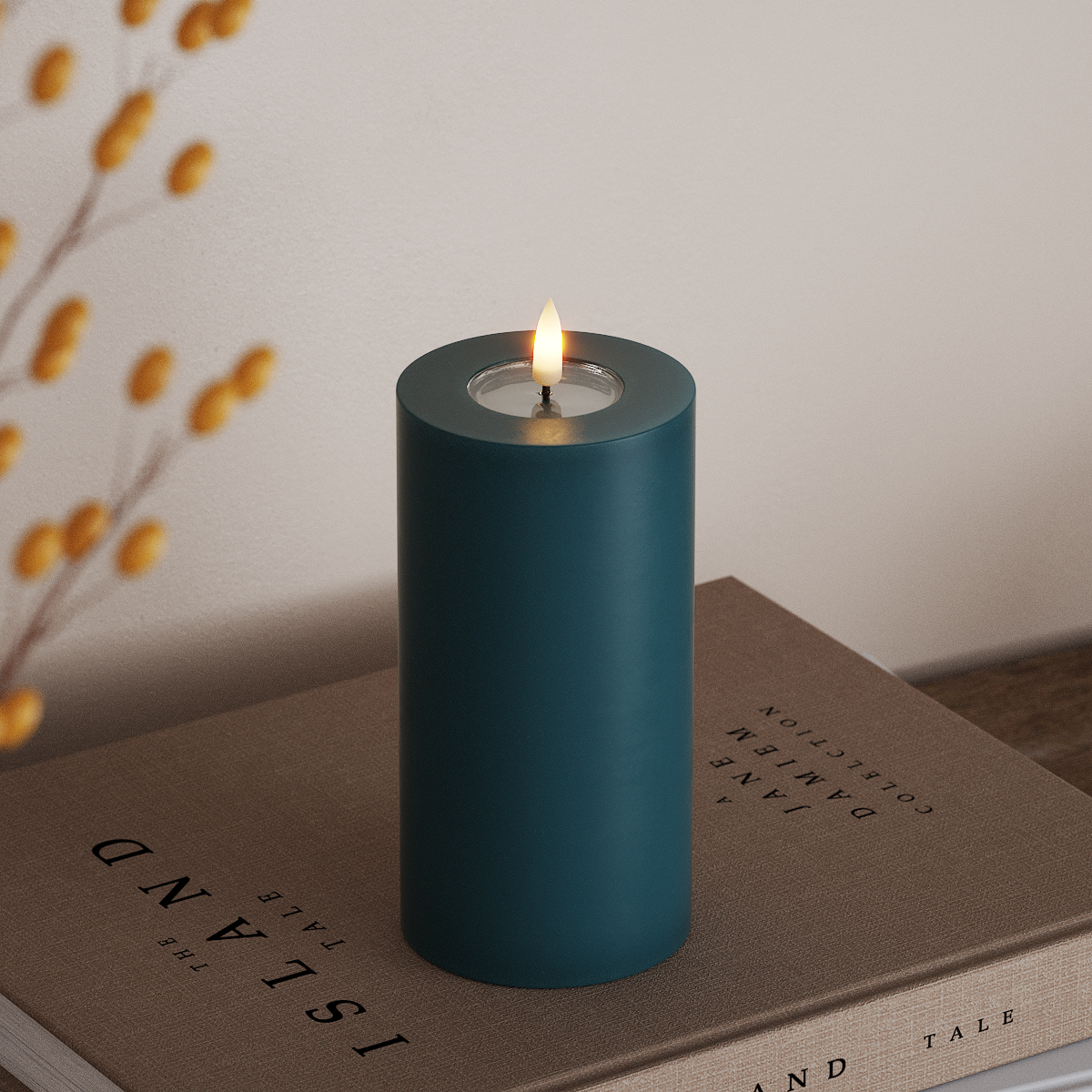 Deluxe Homeart LED блок лампа Ø 7,5 x 15 см Петролено LED блок светлина 3