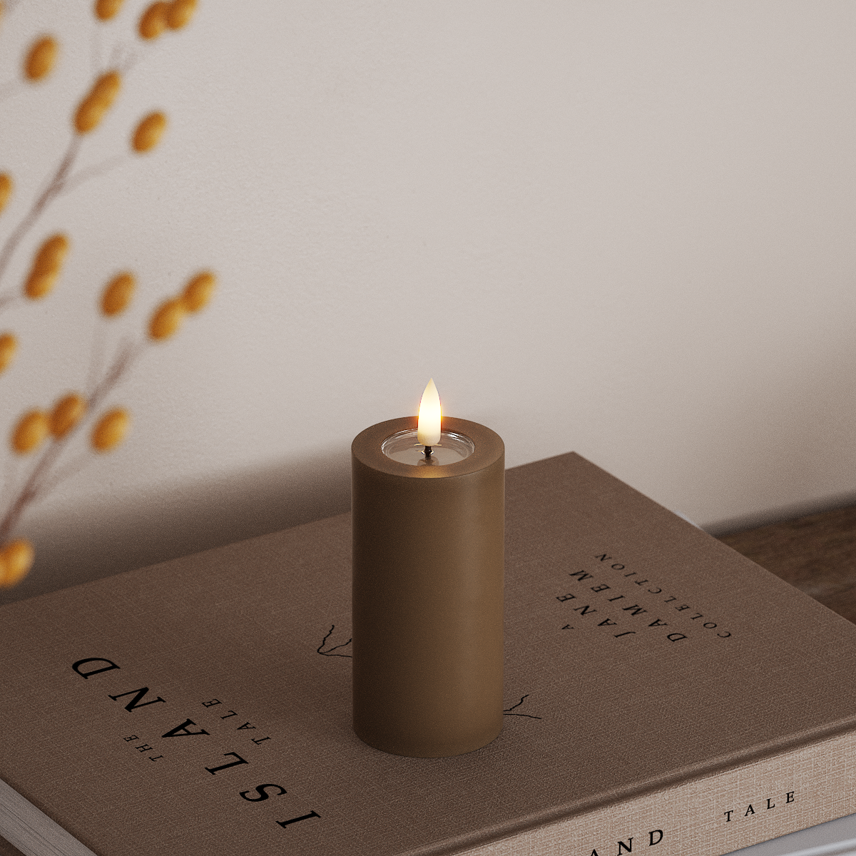 Deluxe Homeart LED блок лампа Ø 5 x 10 см Карамелено LED блок светлина 3