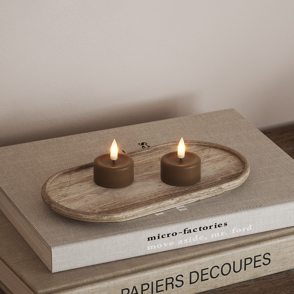 Deluxe Homeart LED лампа за чай 2 бр. Карамелено LED лампа за чай 3