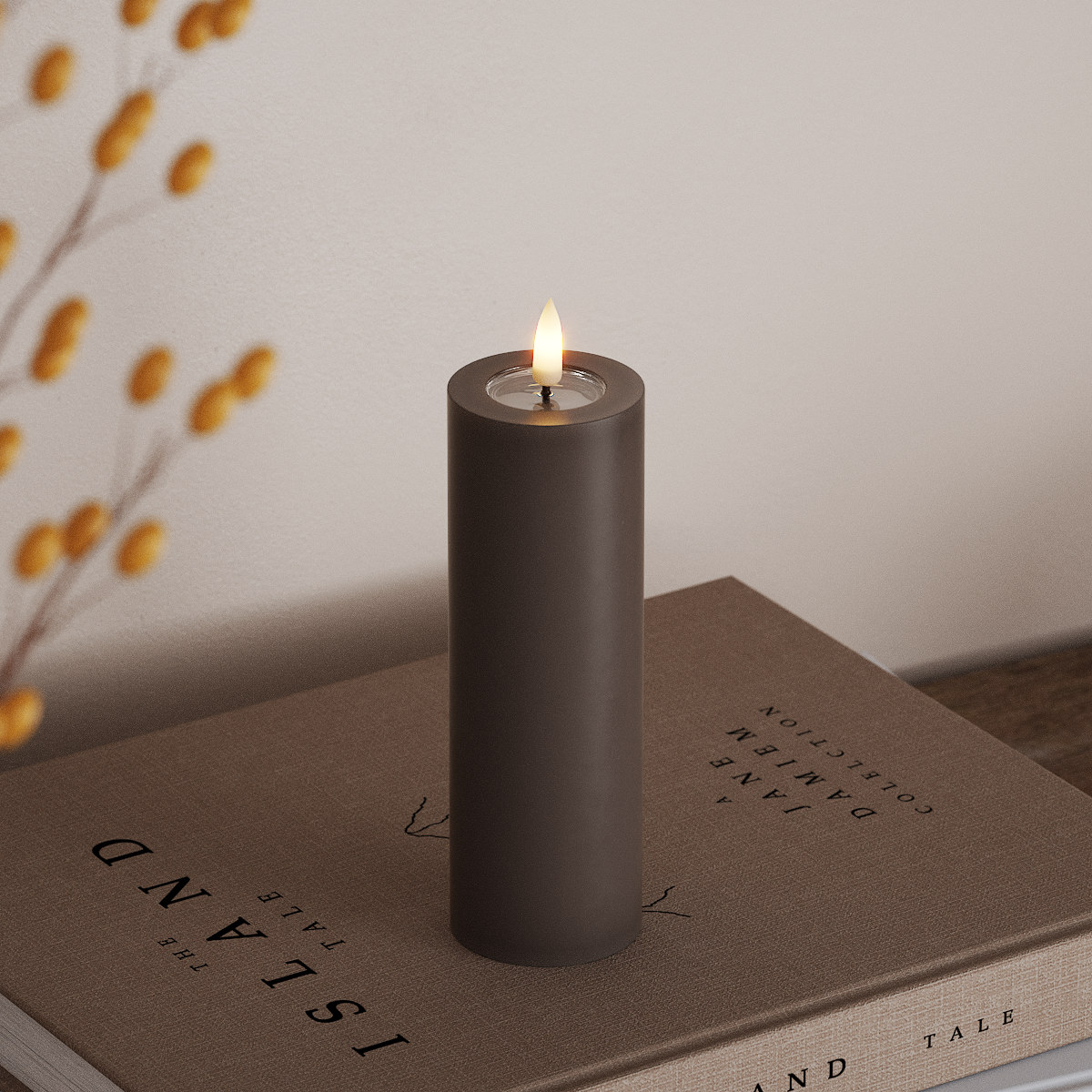 Deluxe Homeart LED блок лампа Ø 5 x 15 см Мока LED блок светлина 3