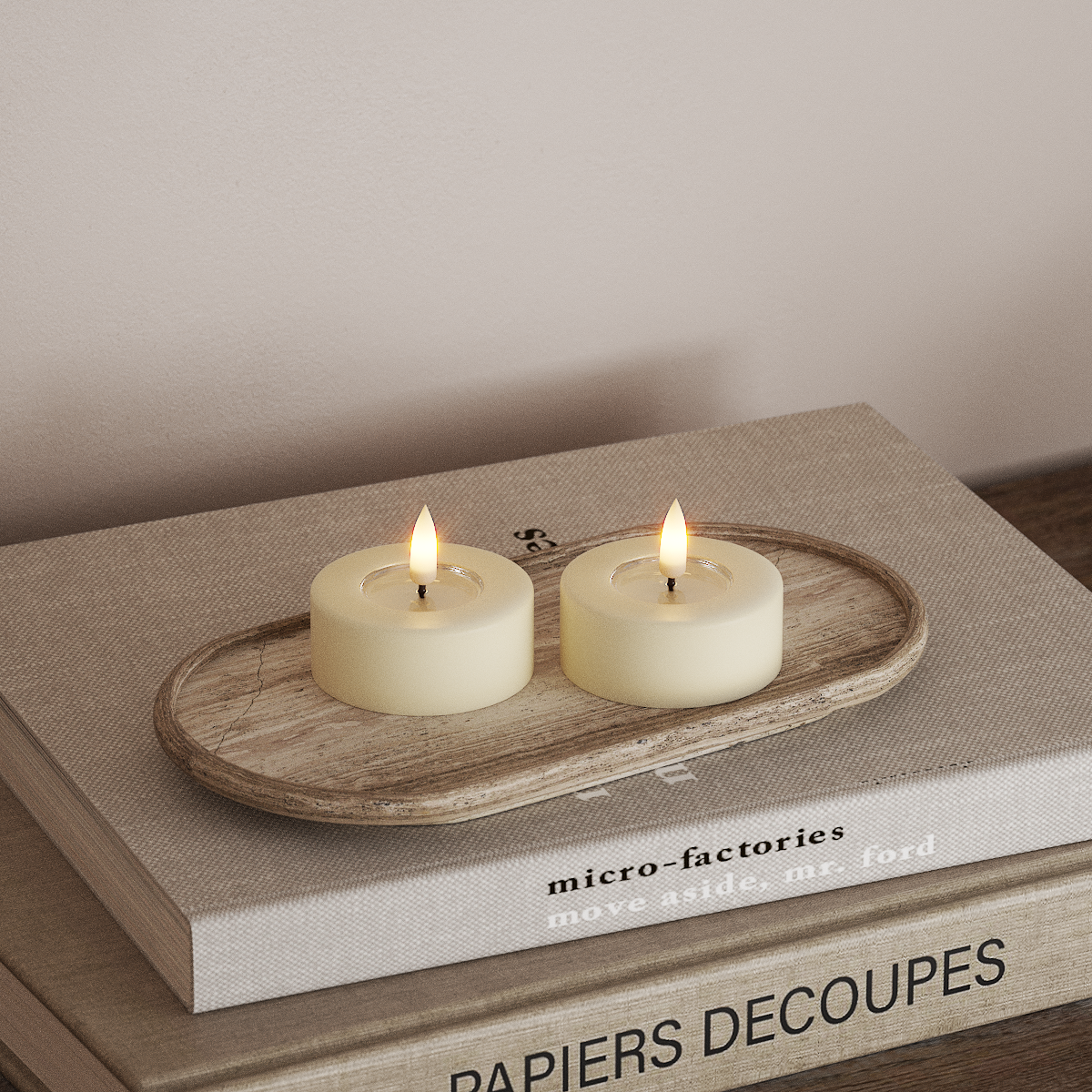 Deluxe Homeart LED Jumbo Fyrfadslys 2 stk. Store Cream LED jumbo fyrfadslys 3