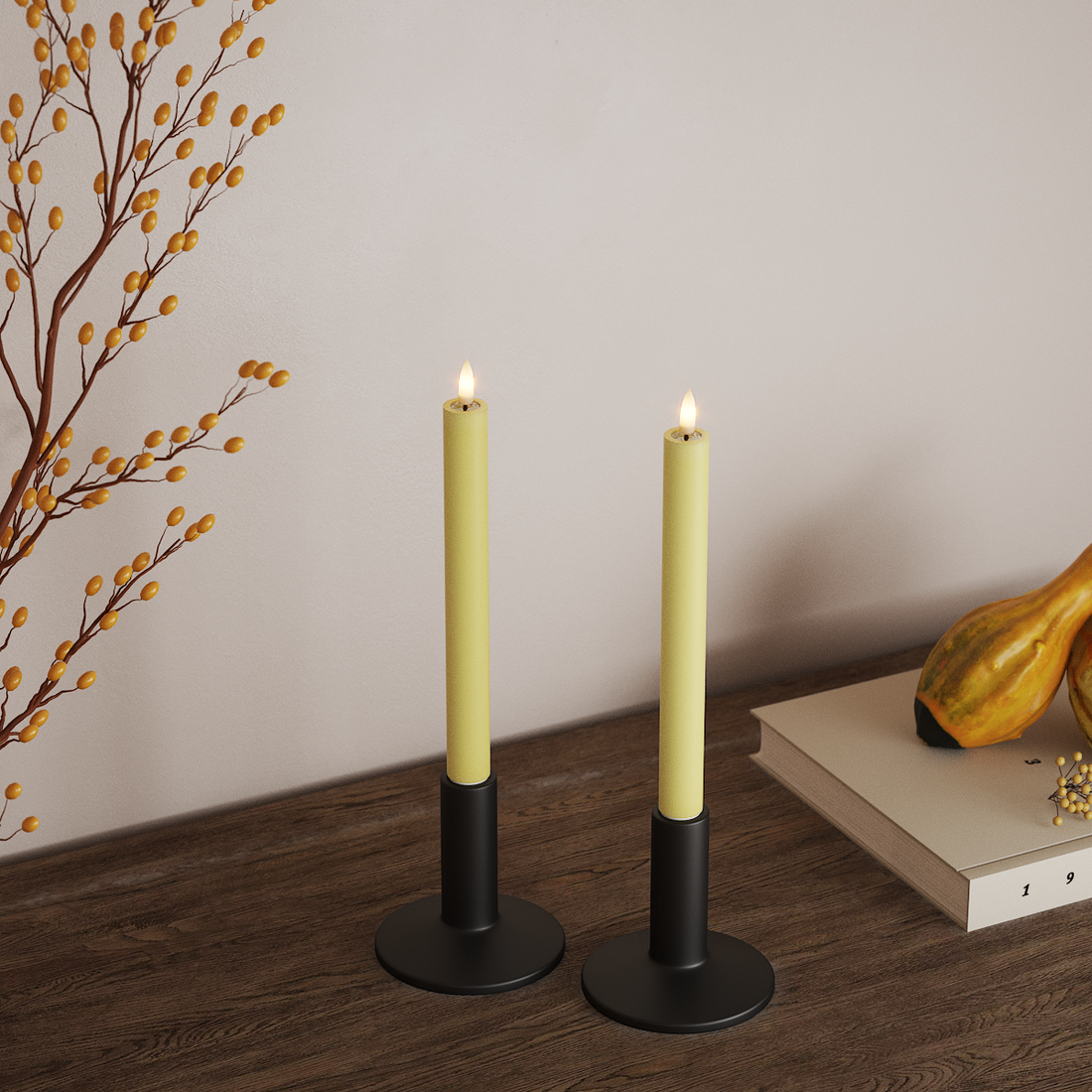 Deluxe Homeart Korunka LED 2 ks, Ø 2 x 24 cm Světle žlutá LED korunkové světlo 4