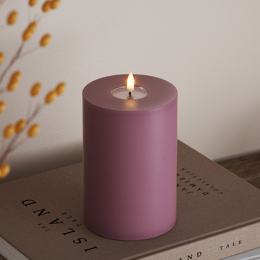 Deluxe Homeart LED блок лампа Ø 10 x 15 см Светлолилаво LED блокова светлина 4