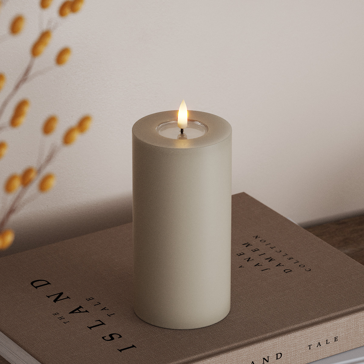 Deluxe Homeart LED блок лампа Ø 7,5 x 15 см Пясъчно LED блок светлина 3