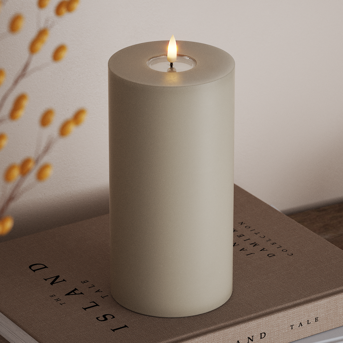 Deluxe Homeart LED plokkvalgusti Ø 10 x 20 cm Liiva LED-ploki tuli 4