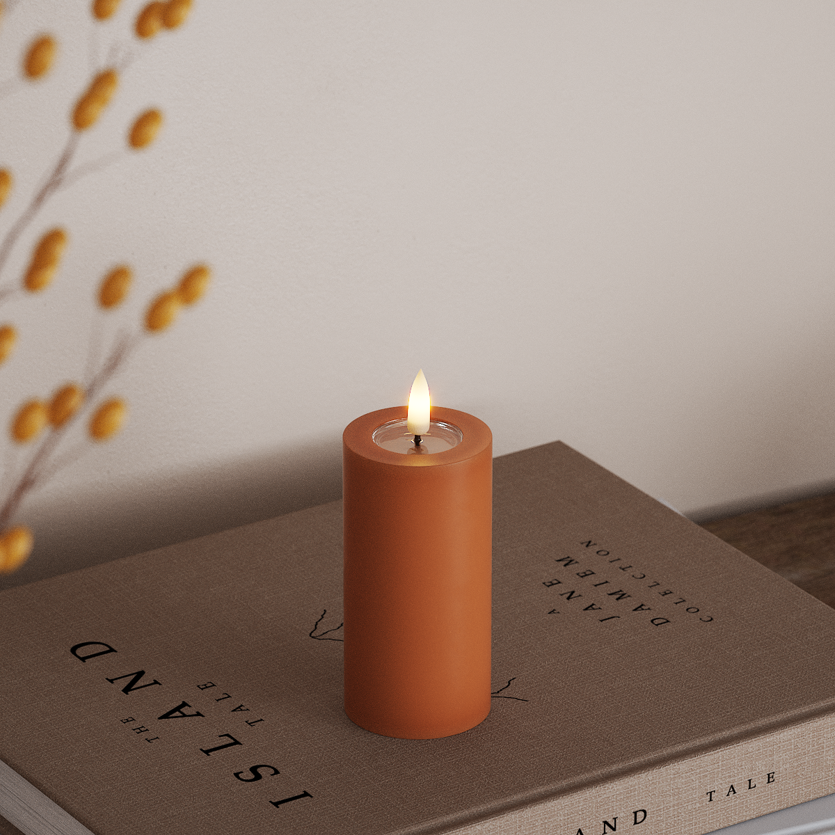 Deluxe Homeart LED блок лампа Ø 5 x 10 см Оранжево LED блок светлина 3