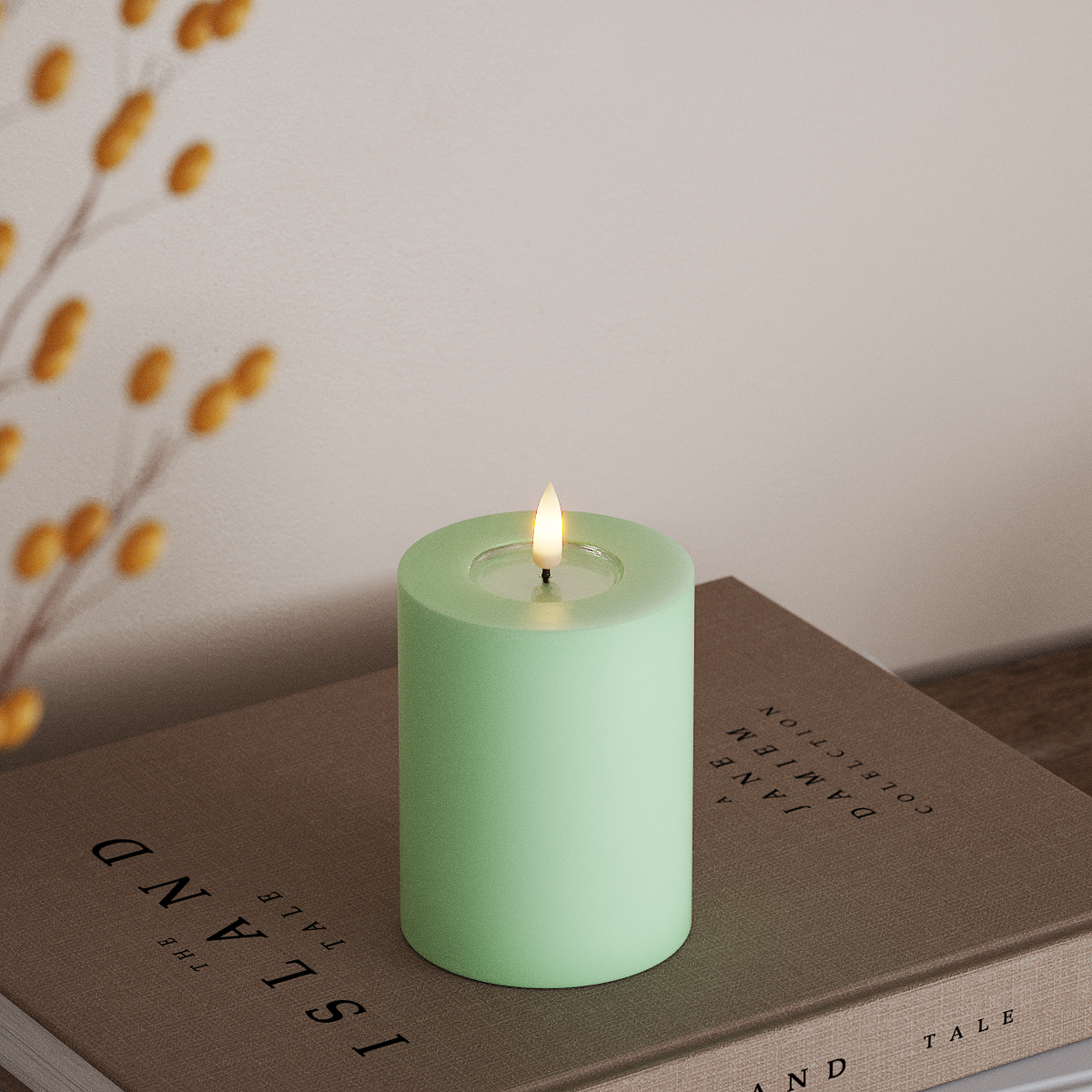 Deluxe Homeart LED блок лампа Ø 7,5 x 10 см Ментово LED блок светлина 3