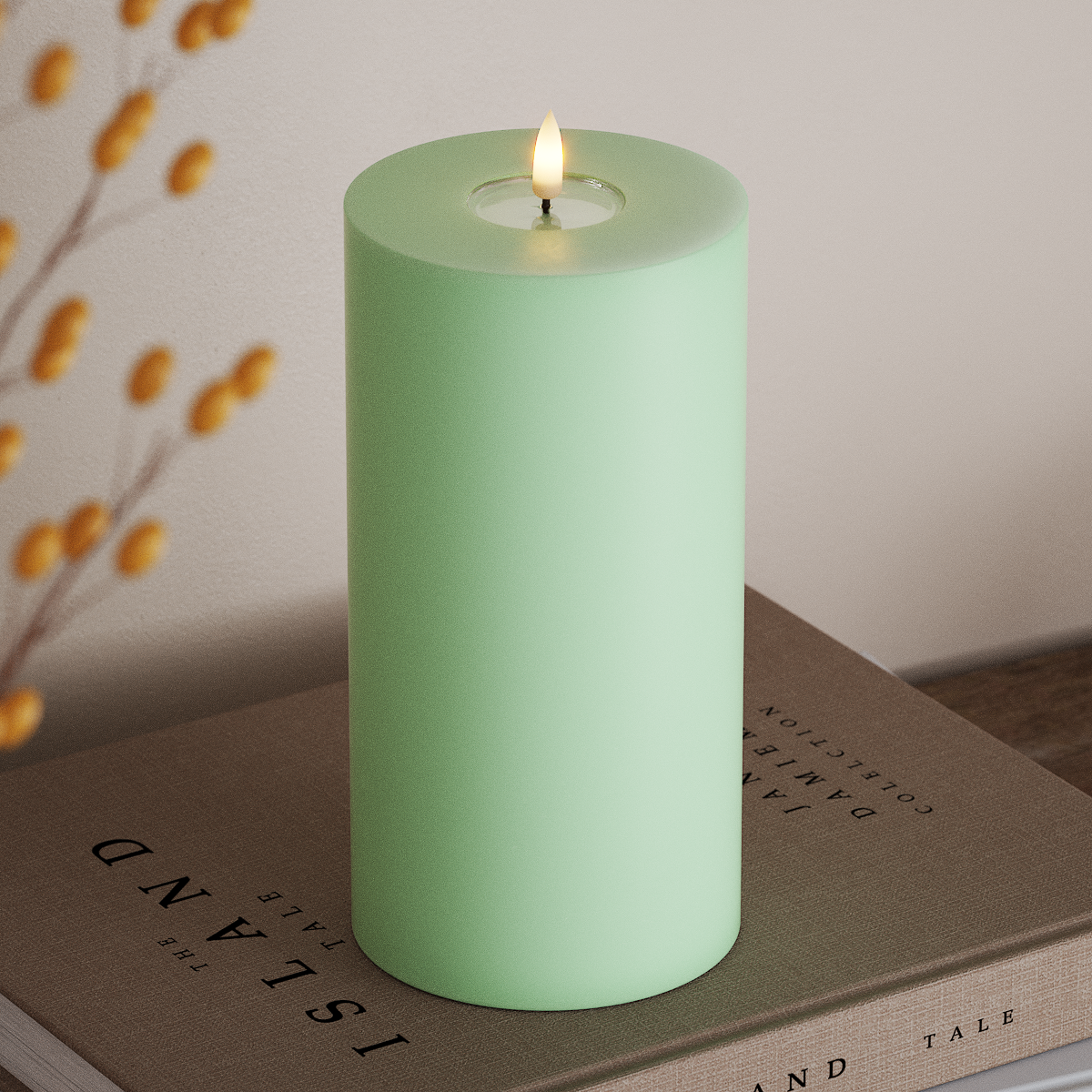 Deluxe Homeart LED блок лампа Ø 10 x 20 см Ментово LED блок светлина 3