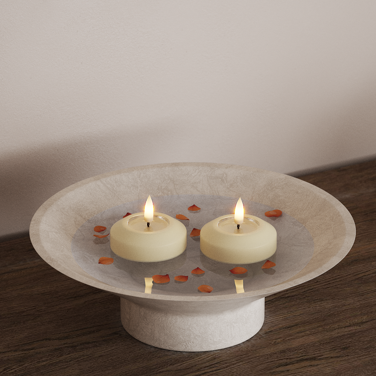 Deluxe Homeart LED Плаваща лампа Ø 6.1 см 2 бр Кремаво LED плаваща светлина 3