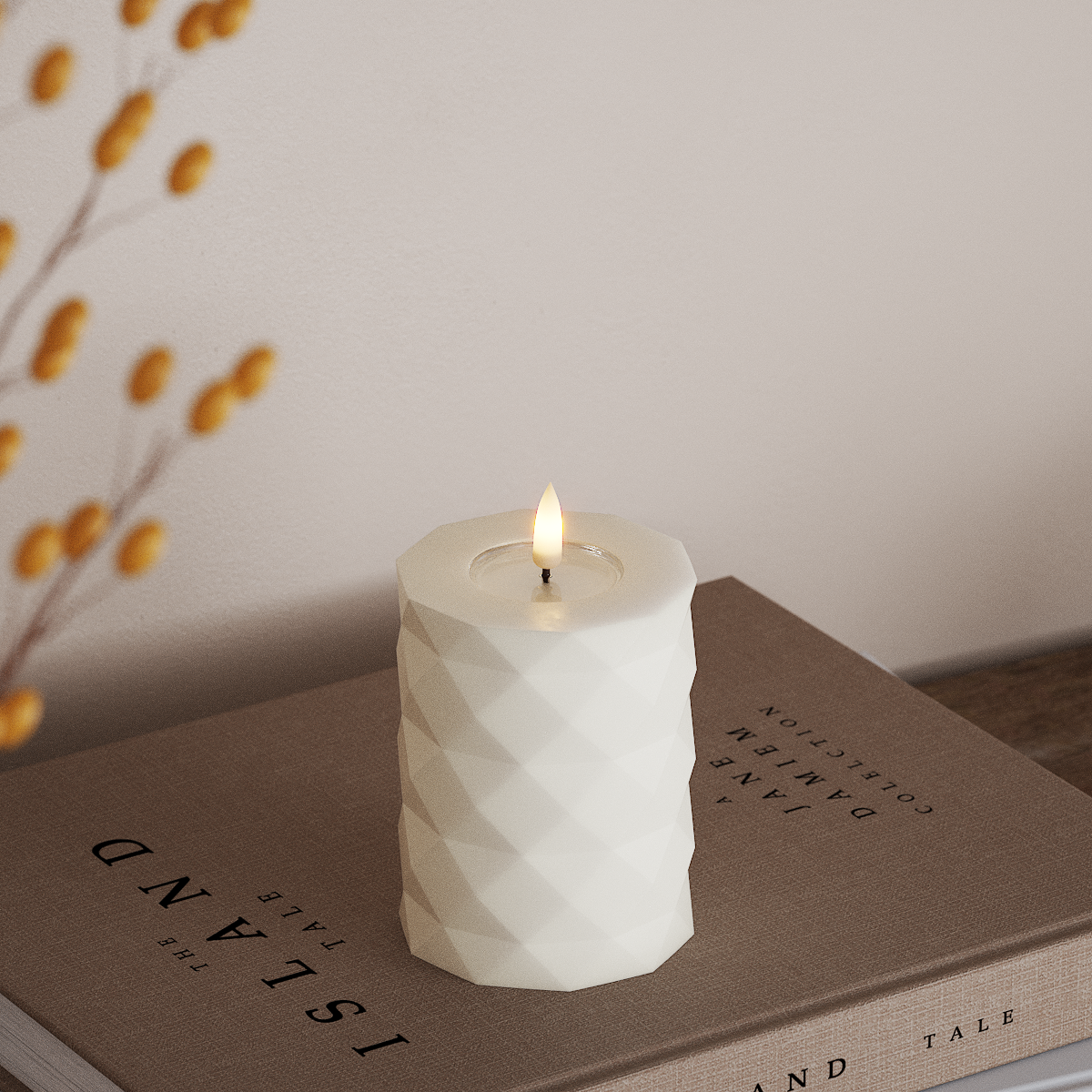 Deluxe Homeart Square LED блок лампа Ø 7,5 x 10 см Бяло светодиоди Square 3