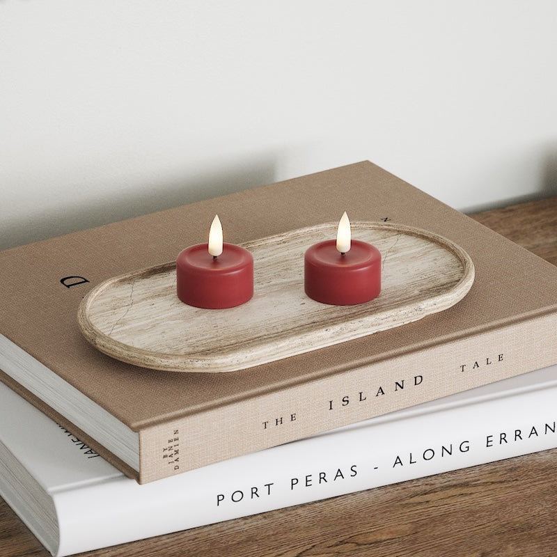 Deluxe Homeart LED лампа за чай 2 бр. Бордо