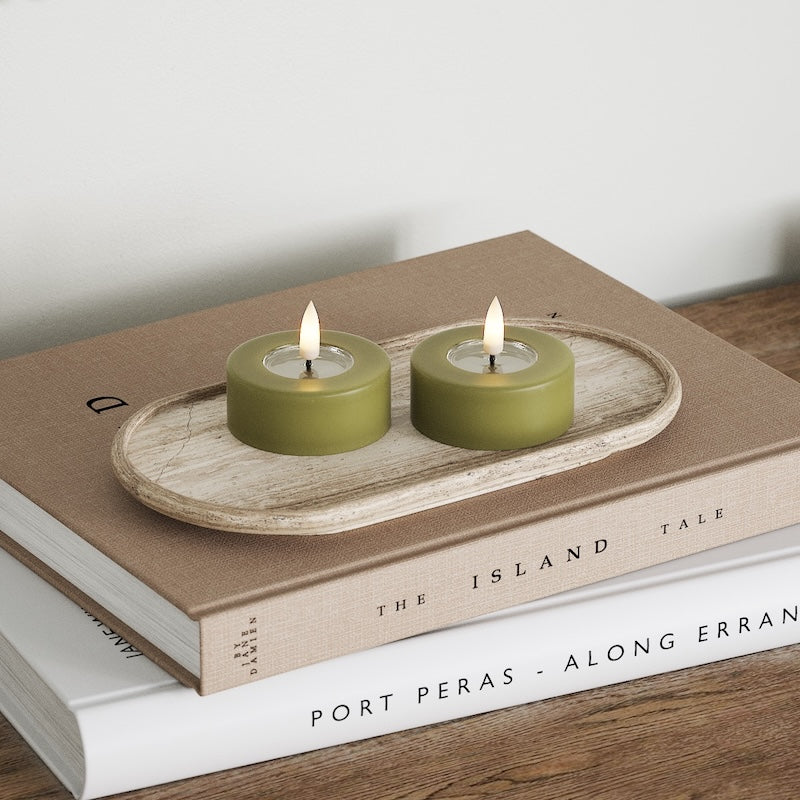 Deluxe Homeart LED Jumbo чаени свещи 2 бр. (голям) Светложълто