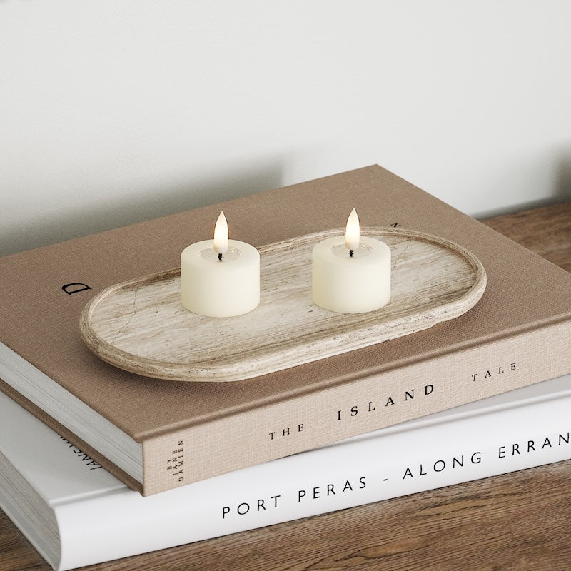 Deluxe Homeart Φωτιστικό τσαγιού LED 2 τεμ. Κρεμ