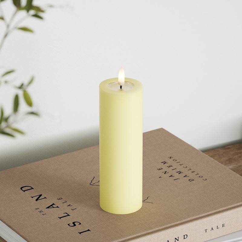 Deluxe Homeart LED Blokklys Ø 5 x 15 cm Lys gul