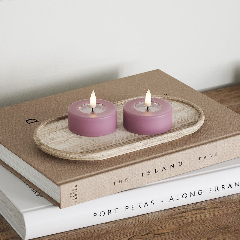 Deluxe Homeart LED Jumbo чаени свещи 2 бр. (голям) Лавандулово