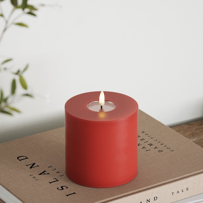 Deluxe Homeart LED blokové světlo Ø 10 x 10 cm Červená