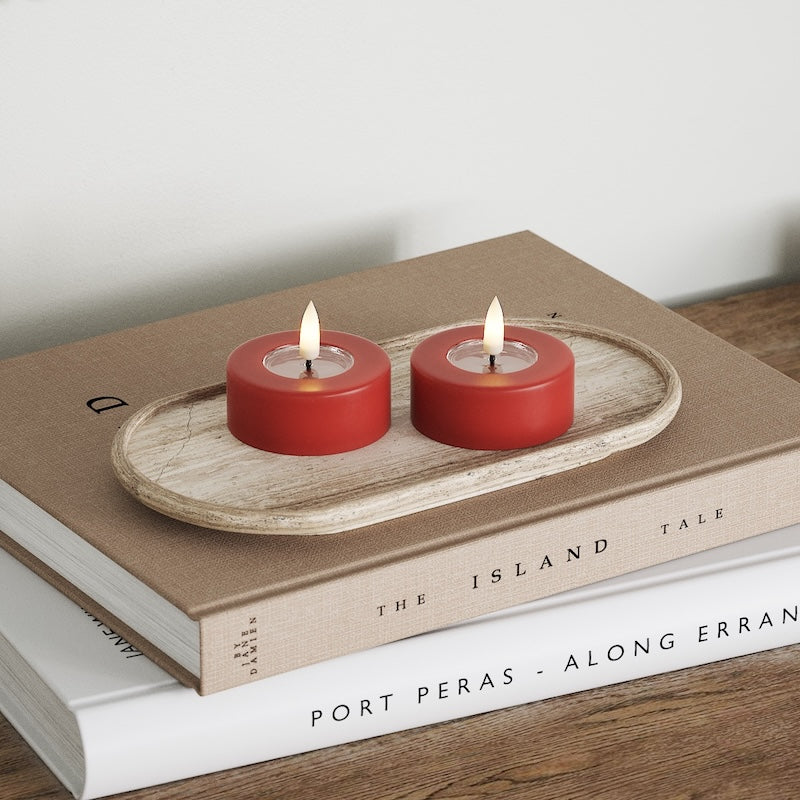 Deluxe Homeart LED Jumbo чаени свещи 2 бр. (голям) Черно