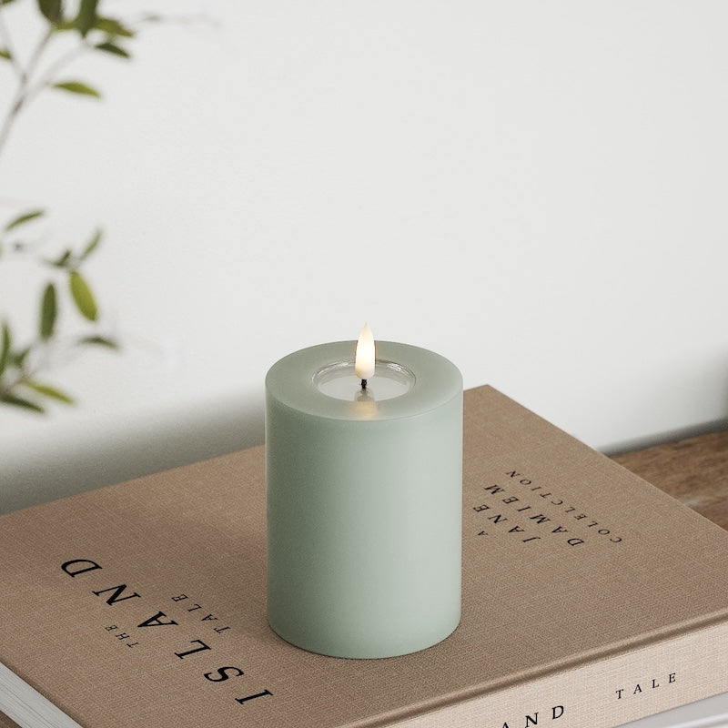 Deluxe Homeart LED блок лампа Ø 7,5 x 10 см Салвийно зелено