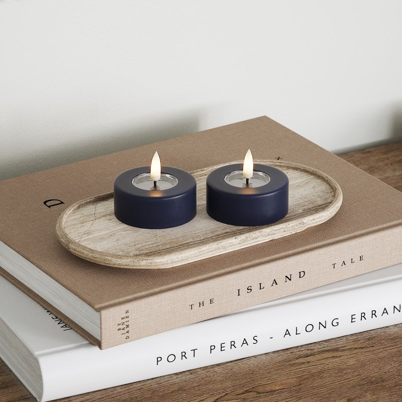 Deluxe Homeart LED Jumbo чаени свещи 2 бр. (голям) Кралско синьо