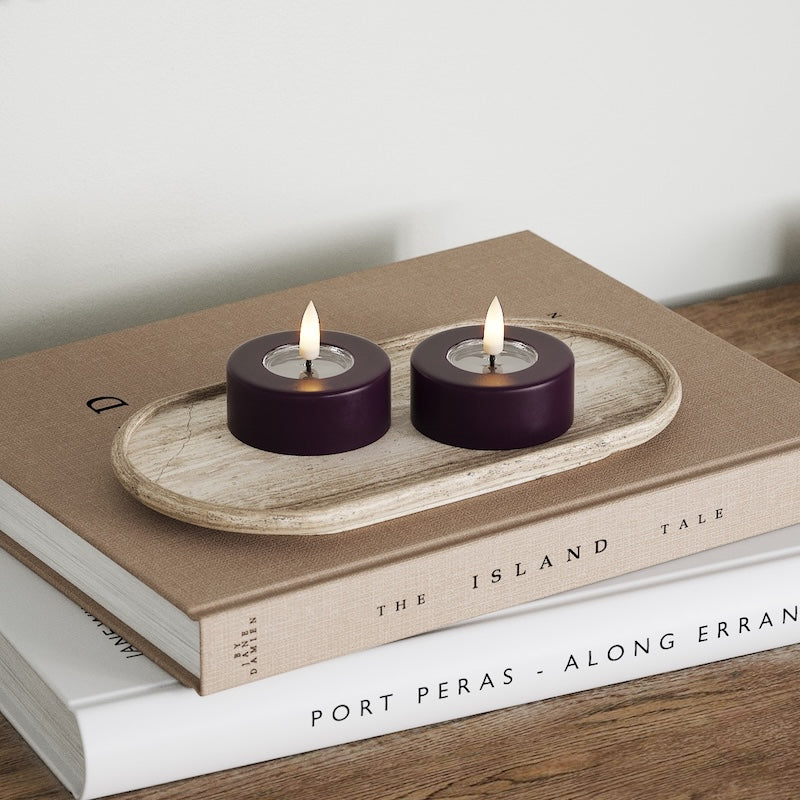 Deluxe Homeart LED Jumbo чаени свещи 2 бр. (голям) Сиво