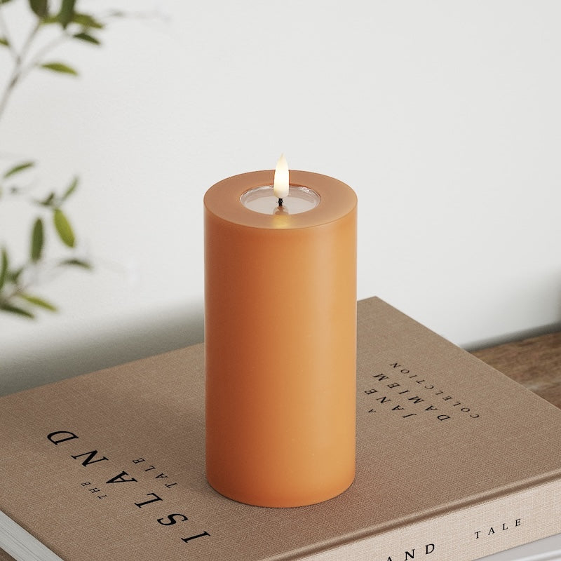 Deluxe Homeart LED plokkvalgusti Ø 7,5 x 15 cm Oranž