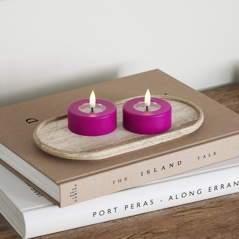 Deluxe Homeart LED Jumbo чаени свещи 2 бр. (голям) Виолетово