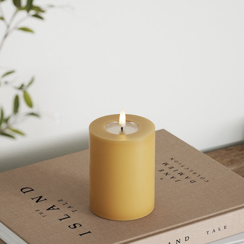 Deluxe Homeart LED блок лампа Ø 7,5 x 10 см Горчично