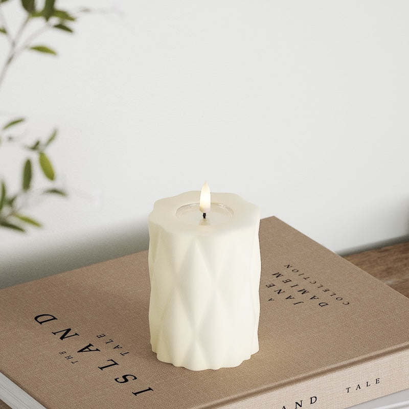 Deluxe Homeart Harlequin LED блок лампа Ø 7,5 x 10 см Кремаво