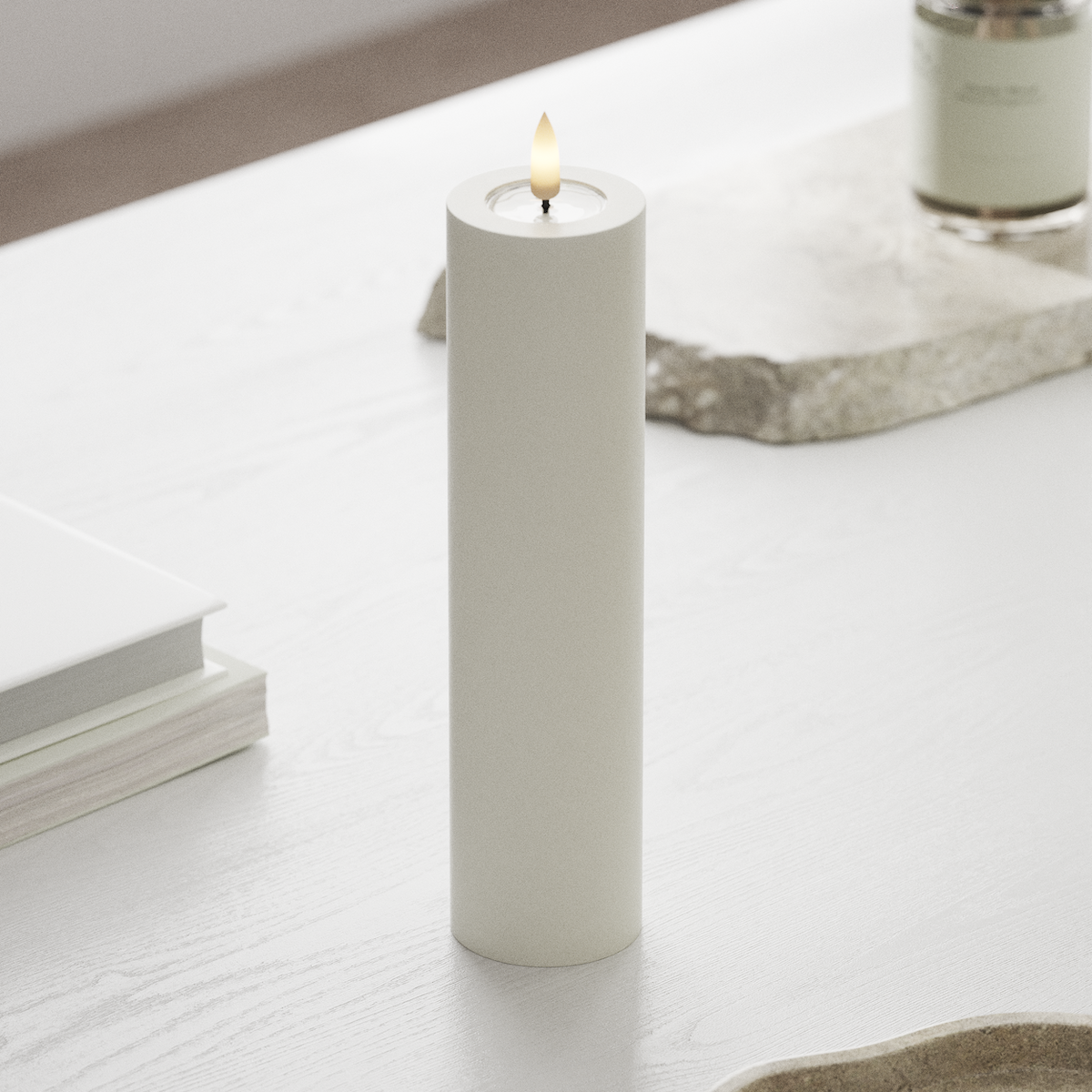 Deluxe Homeart LED блок лампа Ø 5 x 20 см Бяло LED блок светлина 1