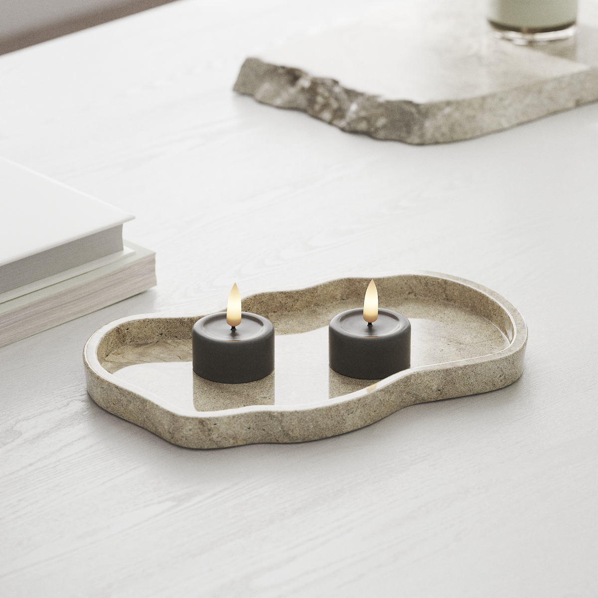 Deluxe Homeart Φωτιστικό τσαγιού LED 2 τεμ. Γκρι Φωτάκι τσαγιού LED 1