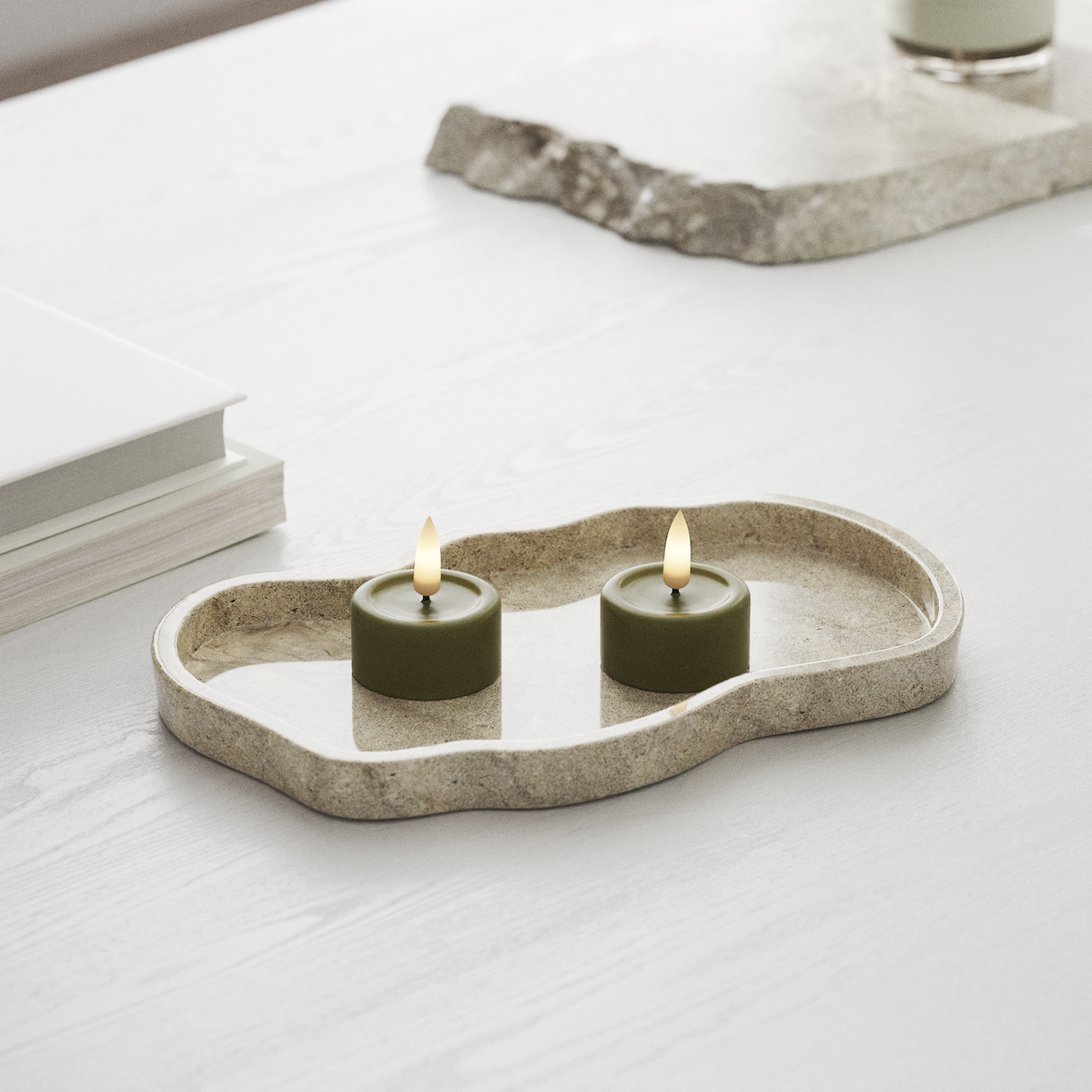 Deluxe Homeart Φωτιστικό τσαγιού LED 2 τεμ. Ελαιόχρωμο Φωτάκι τσαγιού LED 1