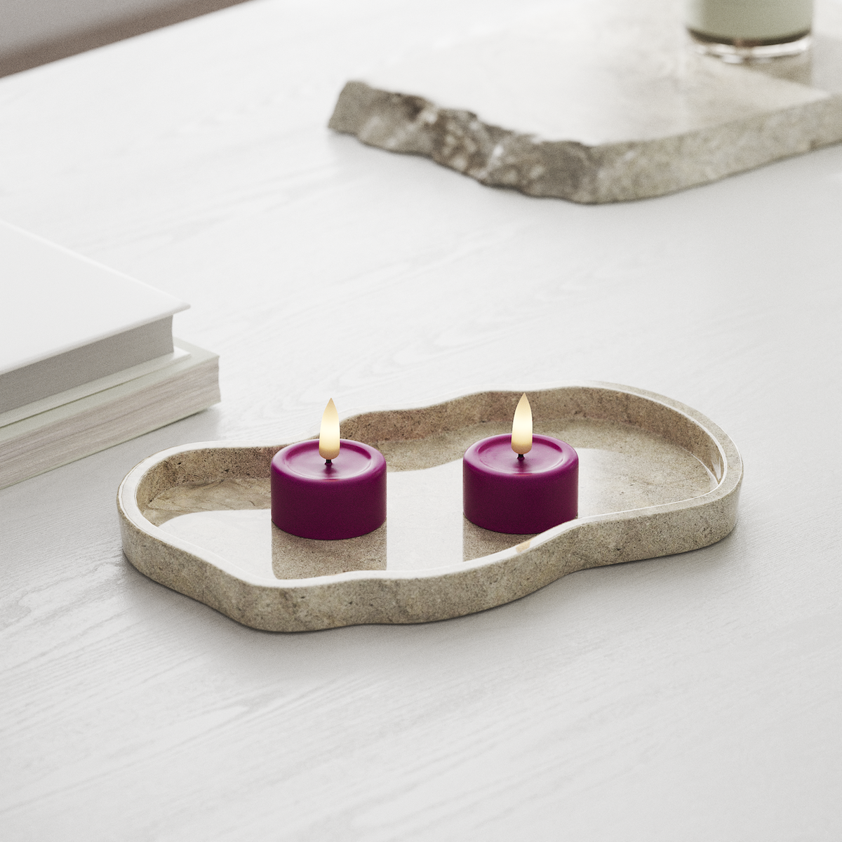 Deluxe Homeart Φωτιστικό τσαγιού LED 2 τεμ. Βιολετί Φωτάκι τσαγιού LED 1