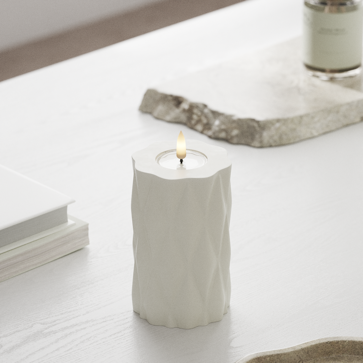 Deluxe Homeart Harlequin LED блок лампа Ø 7,5 x 12,5 см Бяло светодиоди Harlequin 1